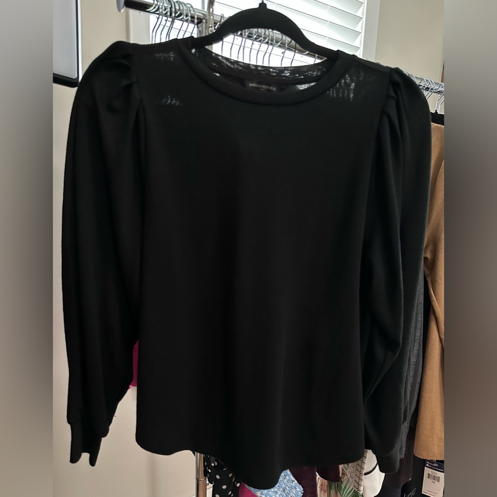 BANANA REPUBLIC Sweater Crew neck. Long sleeves. Black Size XS